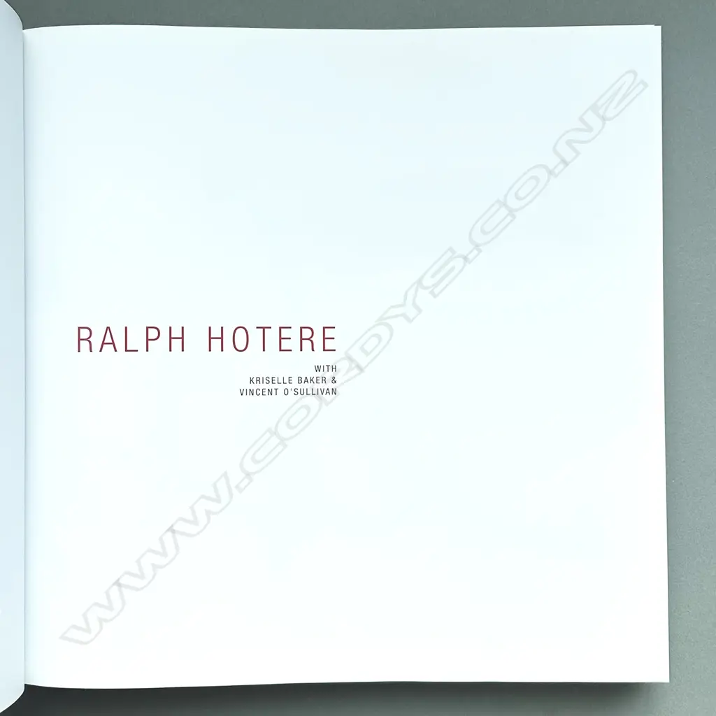 RALPH HOTERE, RON SANG, 1ST EDITION, NEAR FINE Image 1++